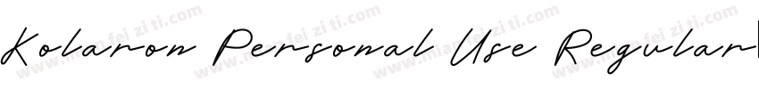 Kolaron Personal Use Regular字体转换